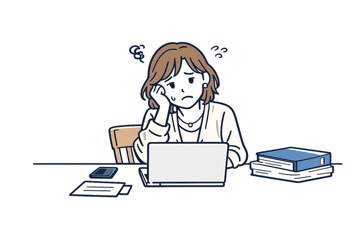 相続の手続きに悩む女性
